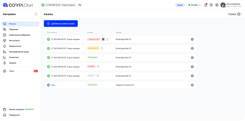 Все каналы в одном окне